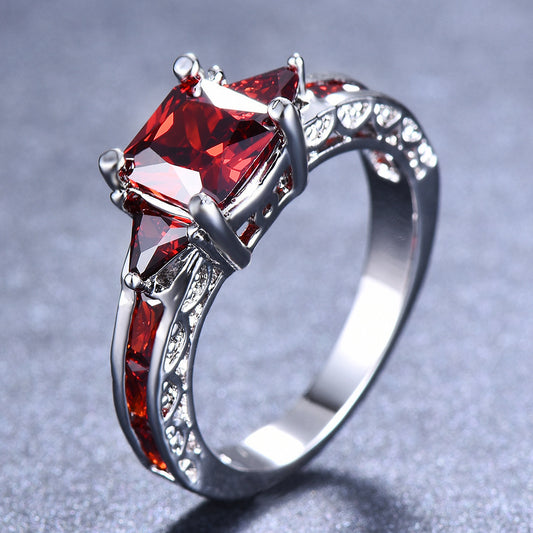 Ring Inlaid With Zirconia
