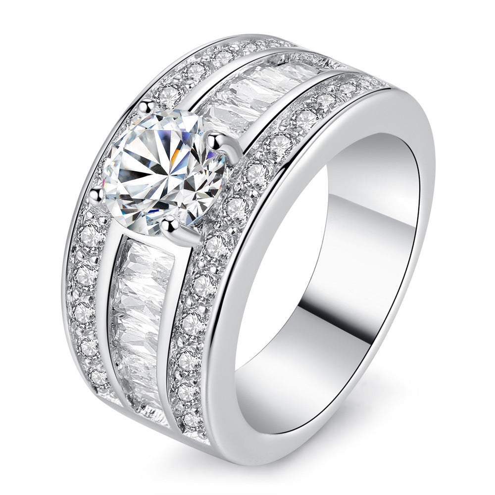 Zircon Claw Heart Arrow Ring
