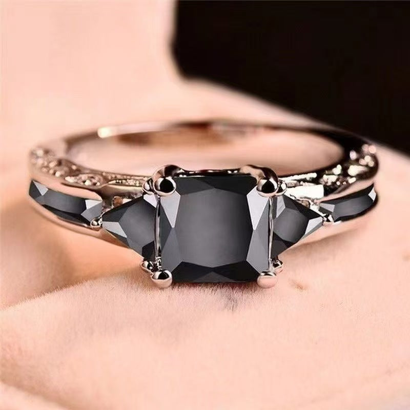Ring Inlaid With Zirconia