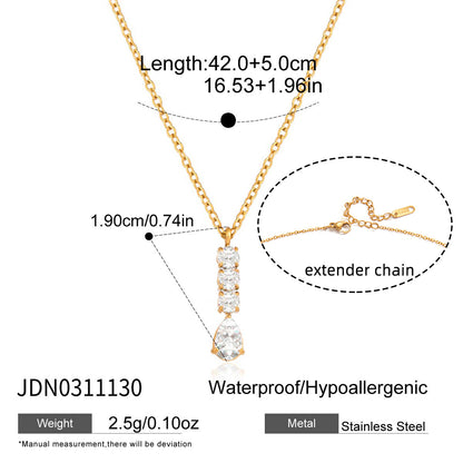 Titanium Steel Zircon Necklace