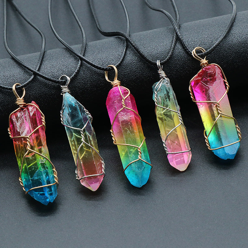 Stone Crystal Tree Necklace