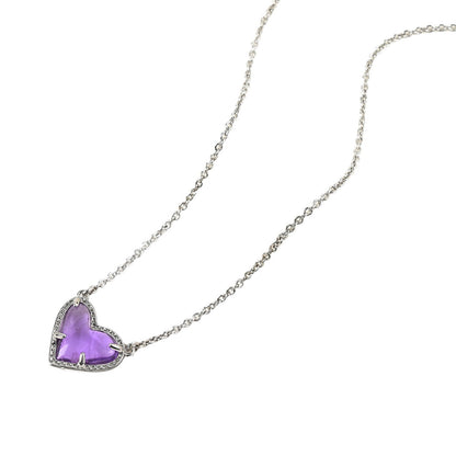 Cubic Zirconia Heart Necklace