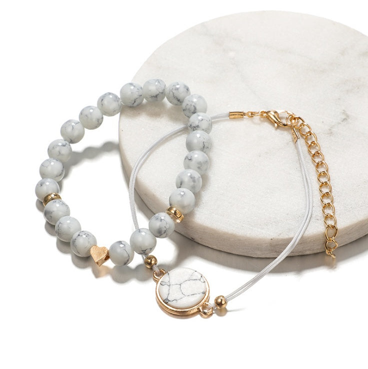 Hollow Fringed Stone Bracelet