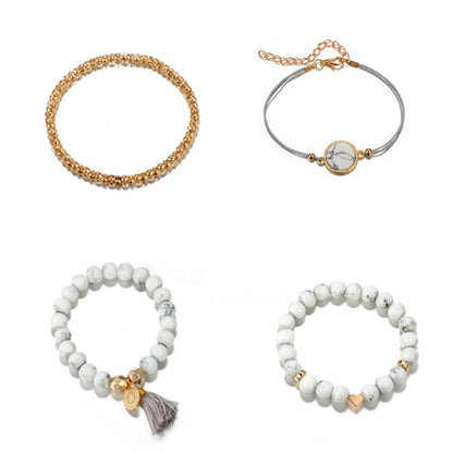 Hollow Fringed Stone Bracelet
