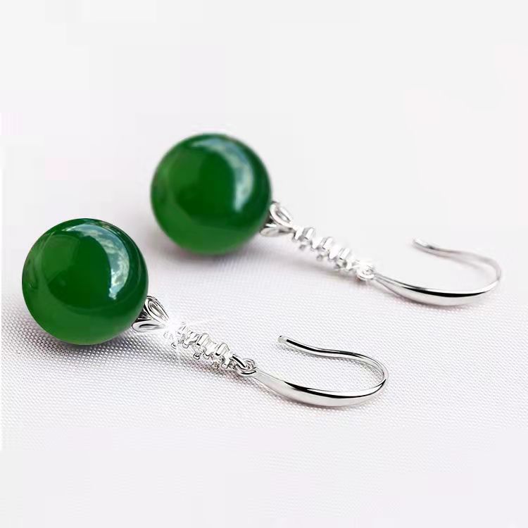 Elegant Silvering Earrings Chalcedony