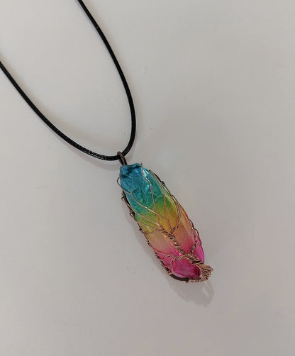 Stone Crystal Tree Necklace