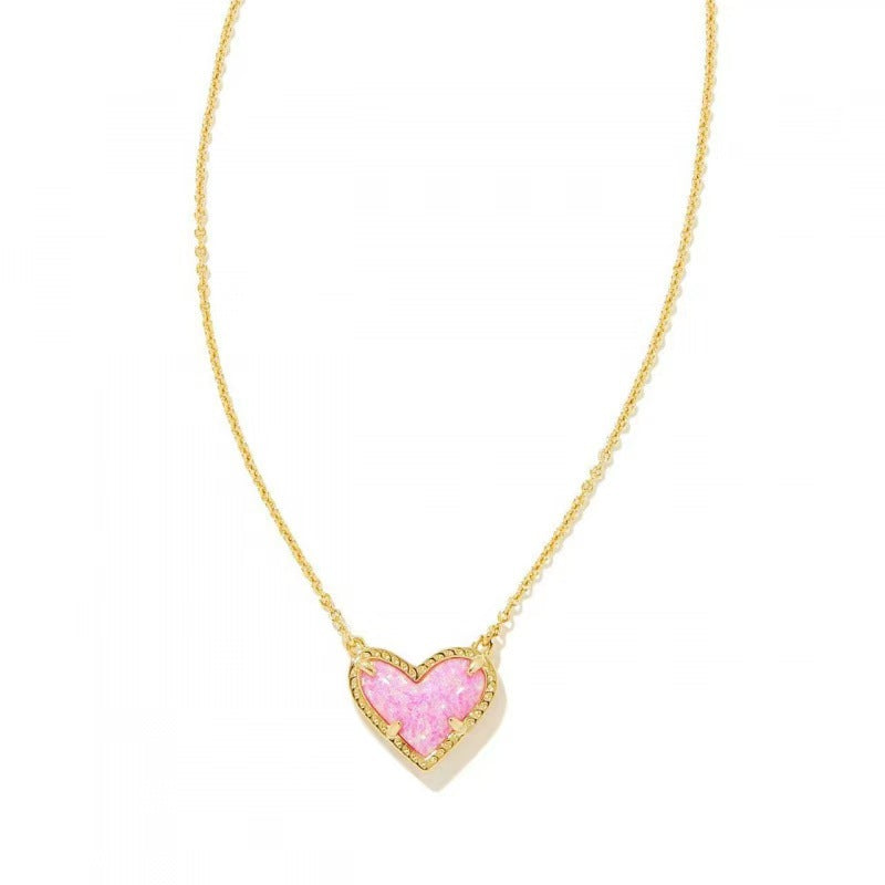 Cubic Zirconia Heart Necklace