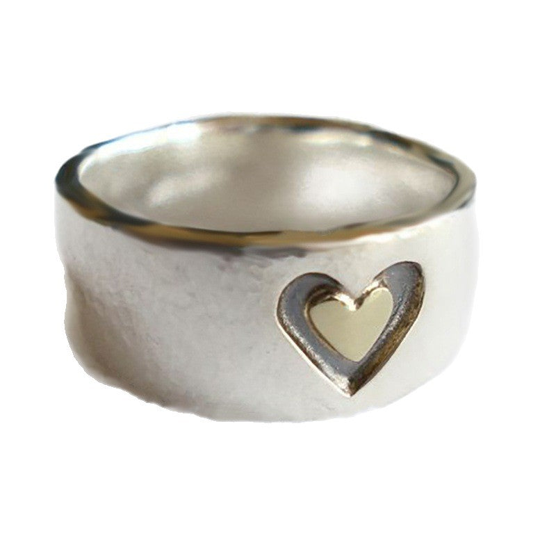 Engraved Double Heart Ring