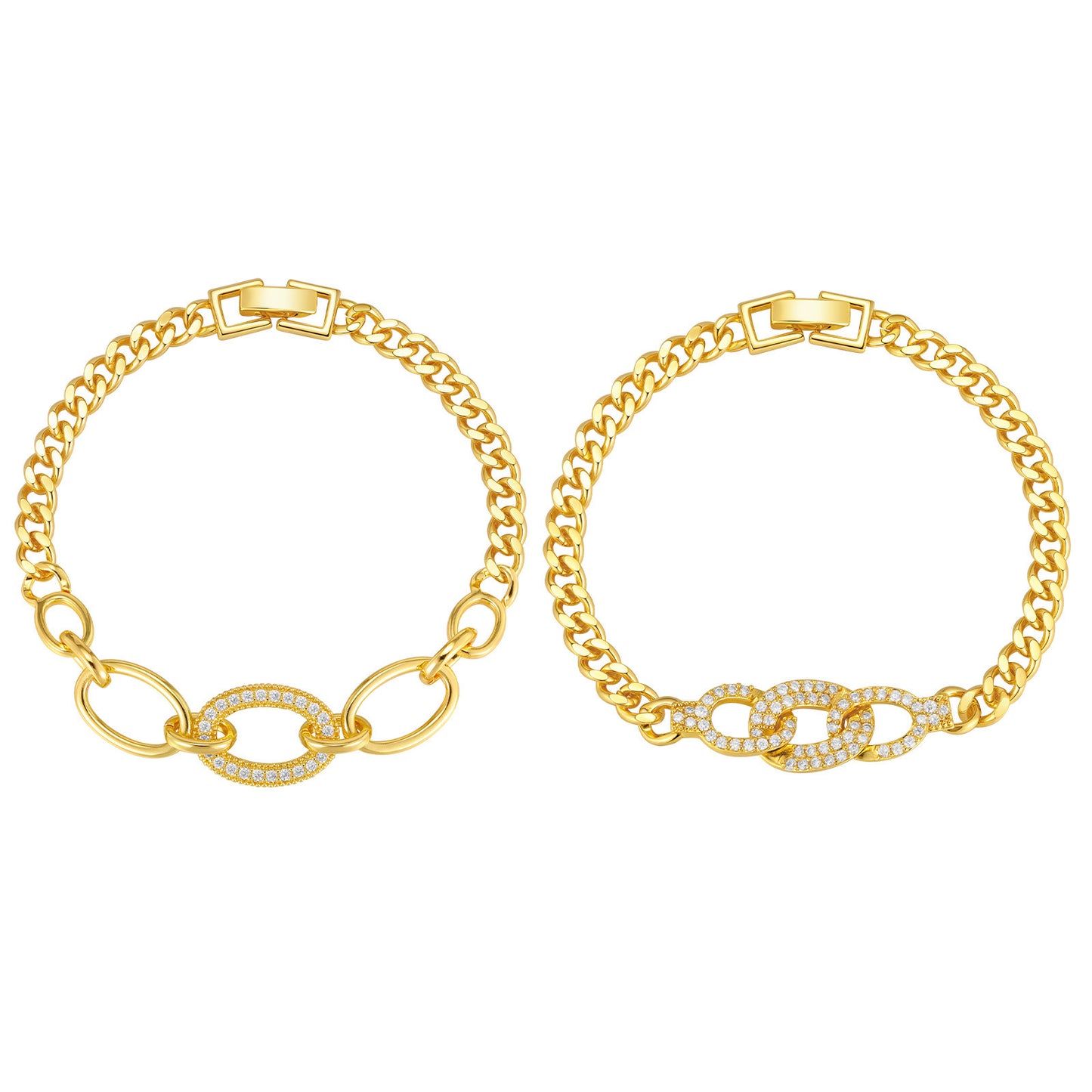 Zircon Copper Oval Bracelet