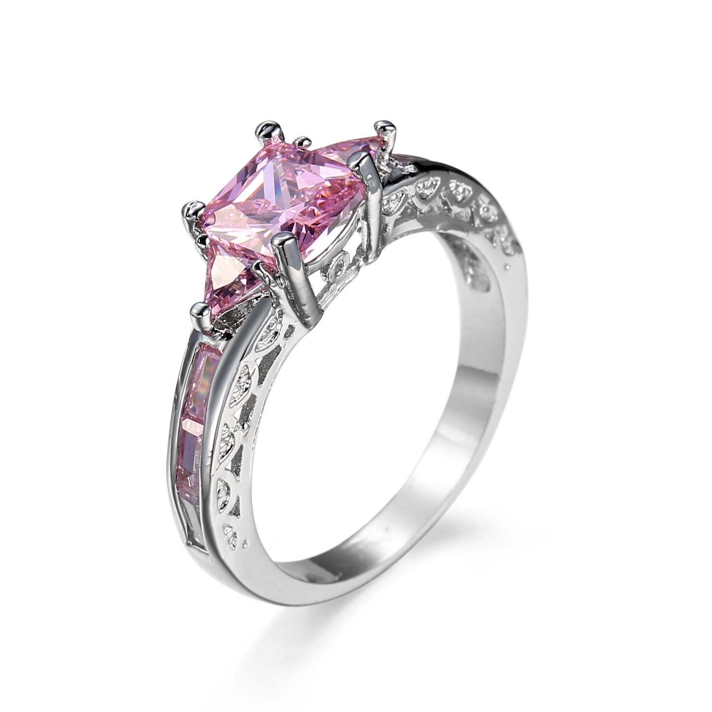 Ring Inlaid With Zirconia