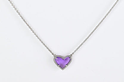 Cubic Zirconia Heart Necklace