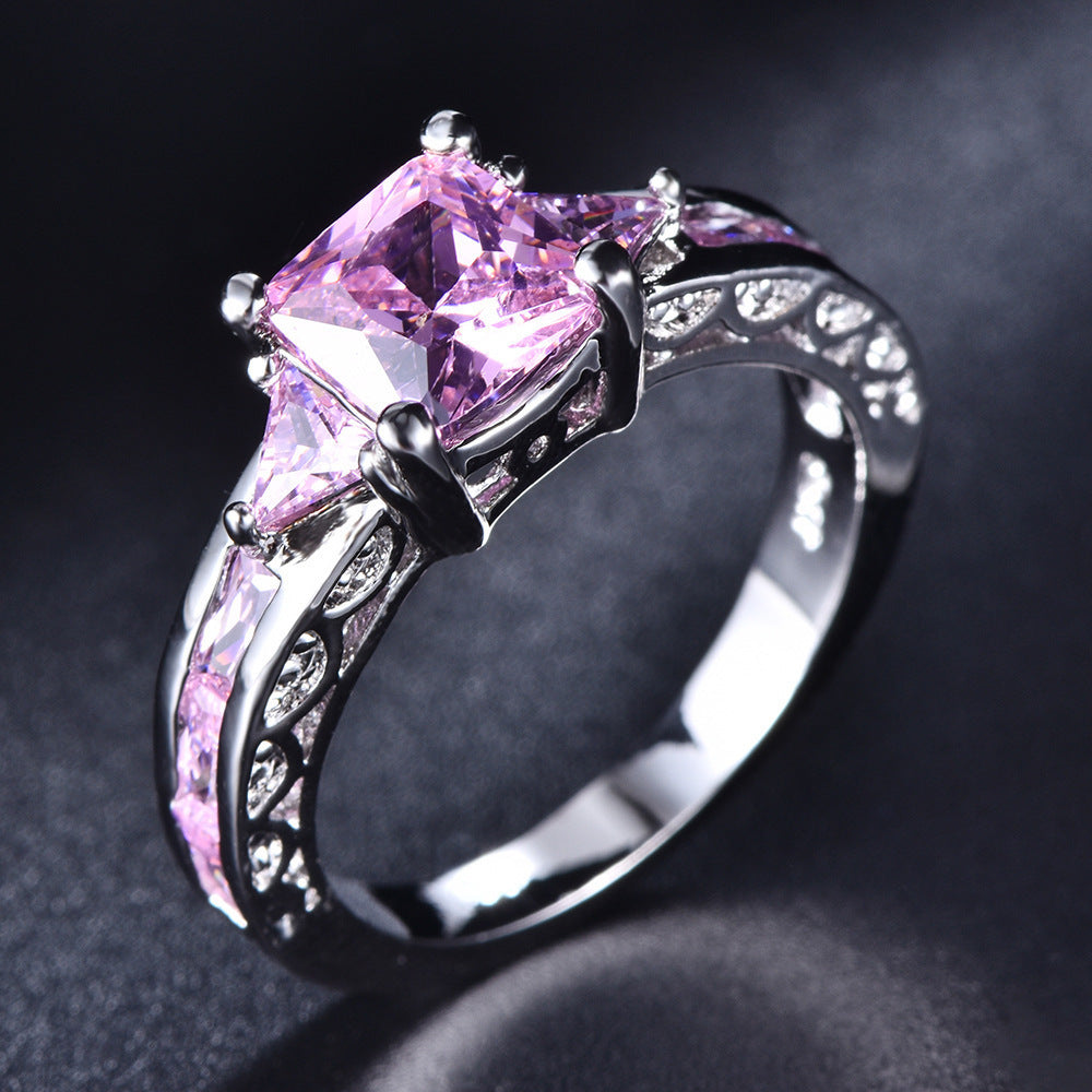 Ring Inlaid With Zirconia