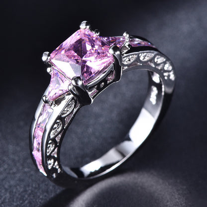 Ring Inlaid With Zirconia
