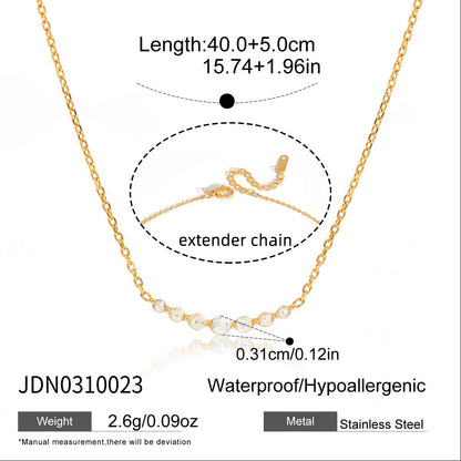 Titanium Steel Zircon Necklace