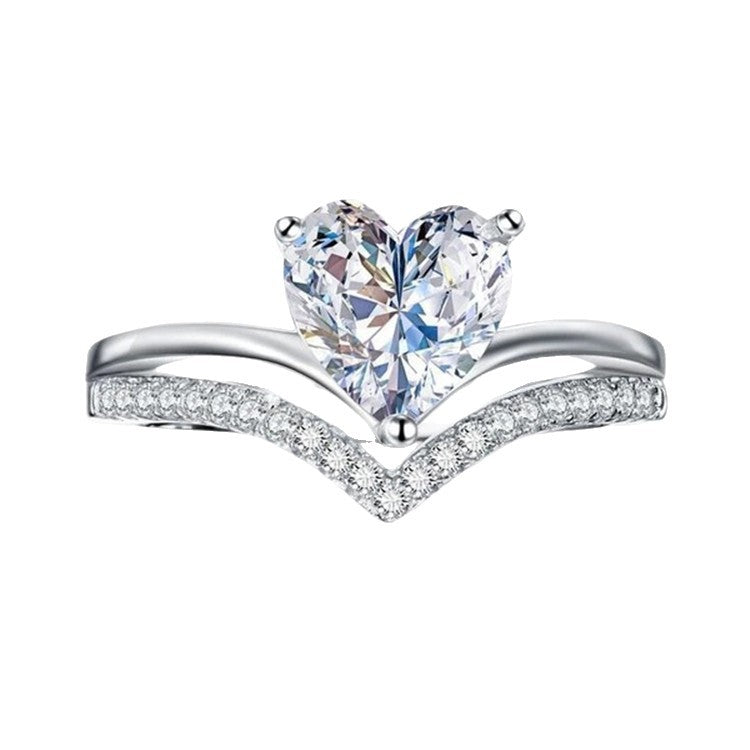 Zircon-Inlaid Diamond Ring