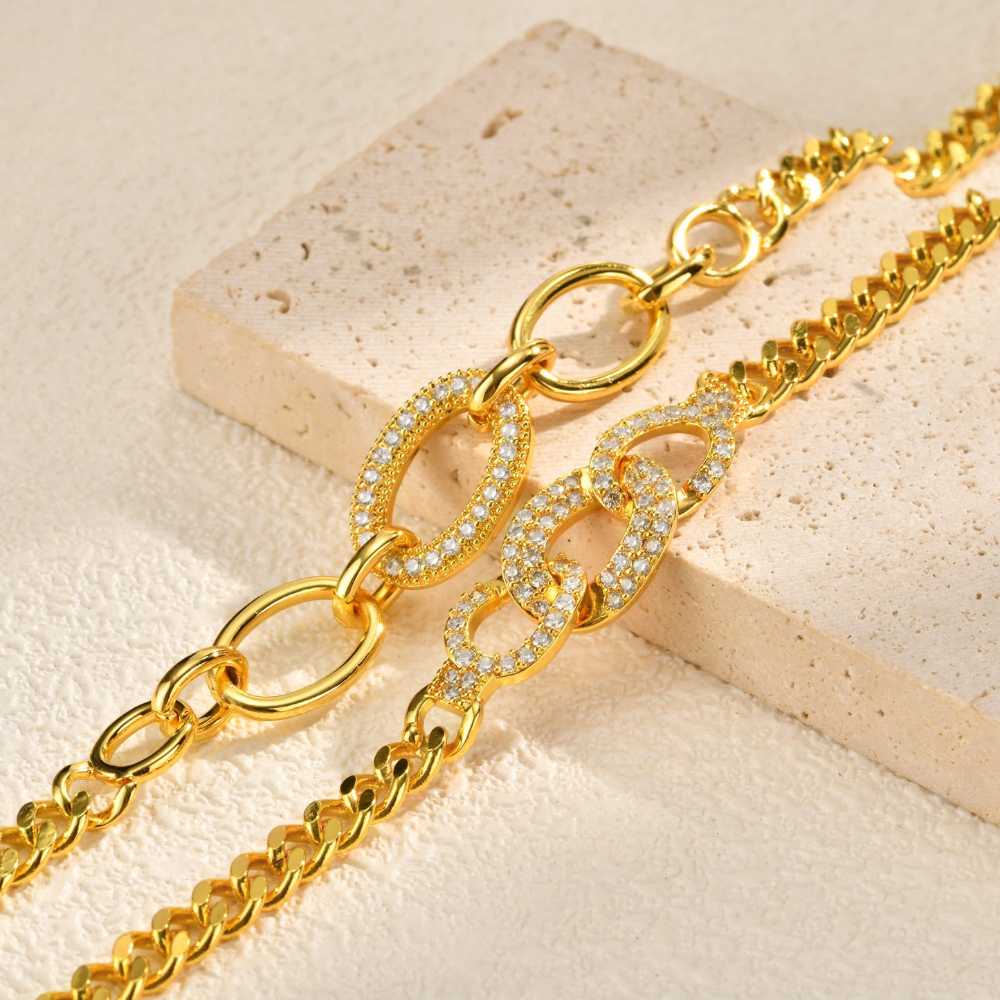 Zircon Copper Oval Bracelet