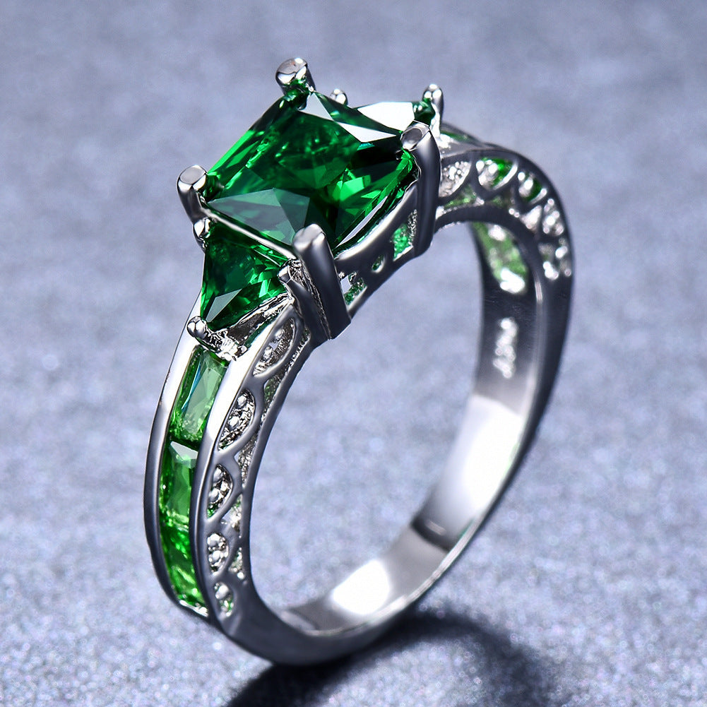 Ring Inlaid With Zirconia