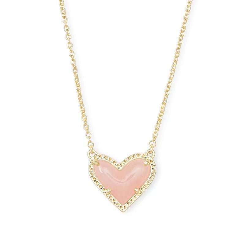 Cubic Zirconia Heart Necklace